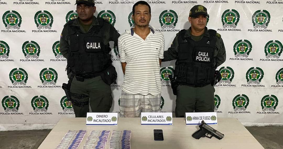 Capturado cuando cobraba 2 millones de pesos productos de extorsión en San Felipe