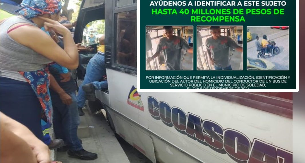 Identificado el sospechoso del atentado contra conductor en soledad; ofrecen recompensa de 40 millones de pesos