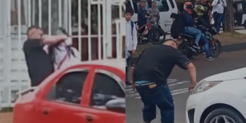 Capturado hombre tras agredir a su esposa: la golpeó y destruyó carro a las afueras de colegio al occidente de Bogotá