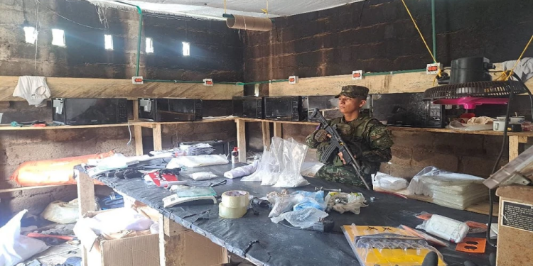 Ejército destruyó laboratorio de procesamiento de cocaína en el sur del Cesar