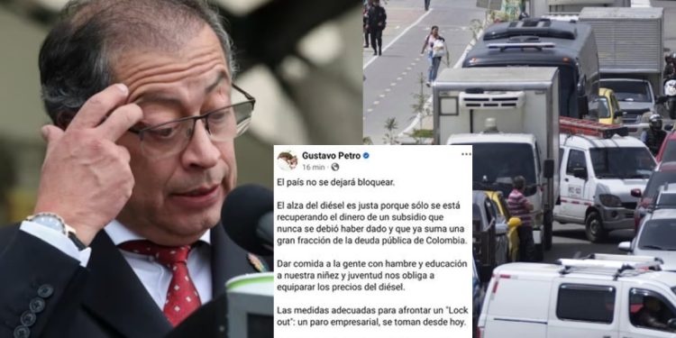 Presidente Petro retó al gremio de los camioneros y lanzó mensaje directo en medio del paro: “el país no se dejará bloquear”