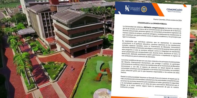 La Universidad del Atlántico rechaza violencia en Semana de la Memoria