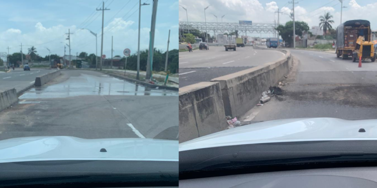 Denuncian daños y mal estado de la vía en recién entregado tramo de la Circunvalar