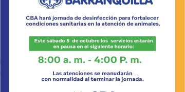 CBA hará jornada de desinfección y fumigación para fortalecer condiciones sanitarias en la atención de animales
