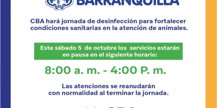 CBA hará jornada de desinfección y fumigación para fortalecer condiciones sanitarias en la atención de animales
