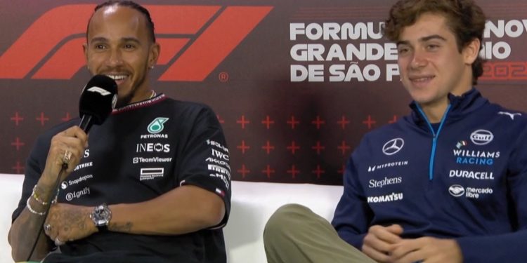 Lewis Hamilton elogia a Franco Colapinto y lo anima a luchar por un puesto en la Fórmula 1