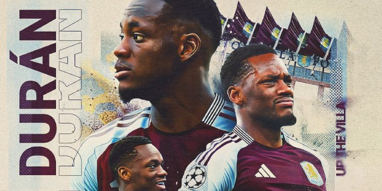 Aston Villa blinda a Jhon Jader Durán: Nuevo contrato hasta 2030