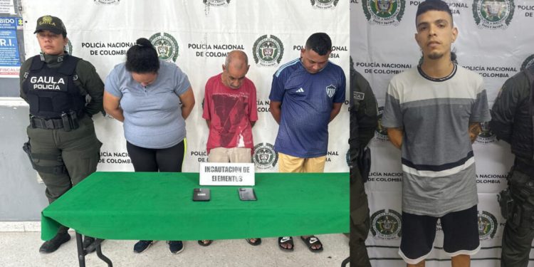 Capturados cuatro presuntos integrantes de “Los Camaleones Costa” por extorsión en el Atlántico