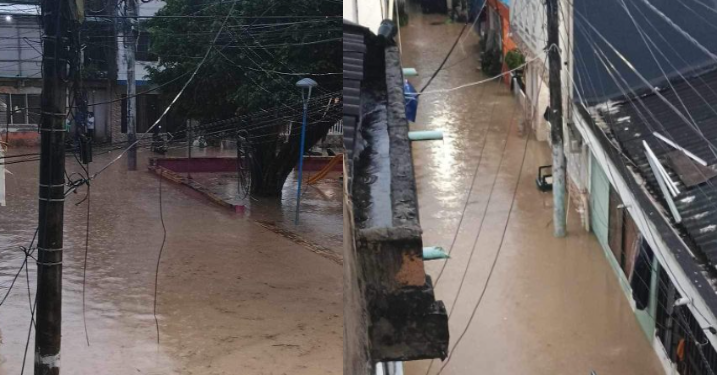 Intensas lluvias inundan la isla de San Andrés, afectando zonas residenciales y comerciales