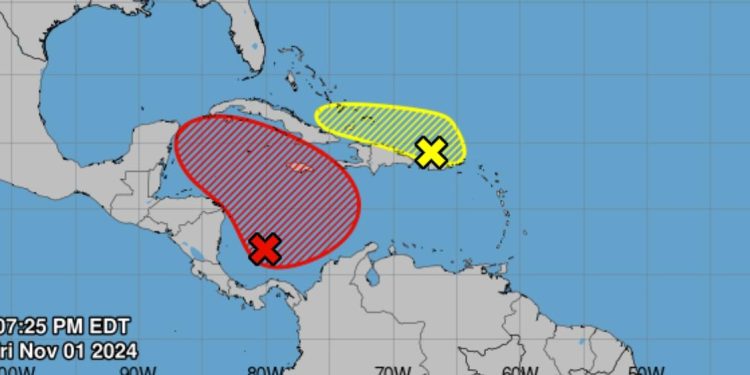 CNH anuncia desarrollo de ciclón tropical en el occidente del Mar Caribe
