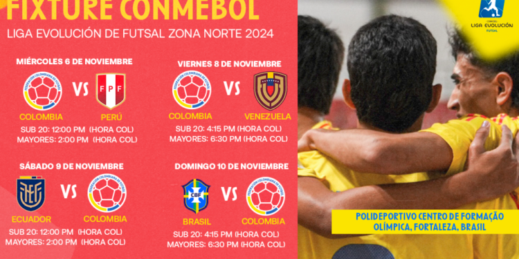 CONMEBOL Liga Evolución de Futsal – Zona Norte 2024: conozca el fixture de la Selecciones Colombia