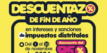 Hasta este 30 de noviembre, ‘descuentazo’ del 95% en intereses y sanciones de impuestos distritales