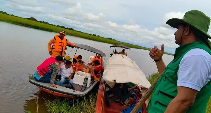 Continúa la búsqueda de 73 caimanes fugados en Sucre tras fuertes lluvias