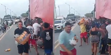 Camión cargado de bebidas fue saqueado en la vía Tasajera-Barranquilla