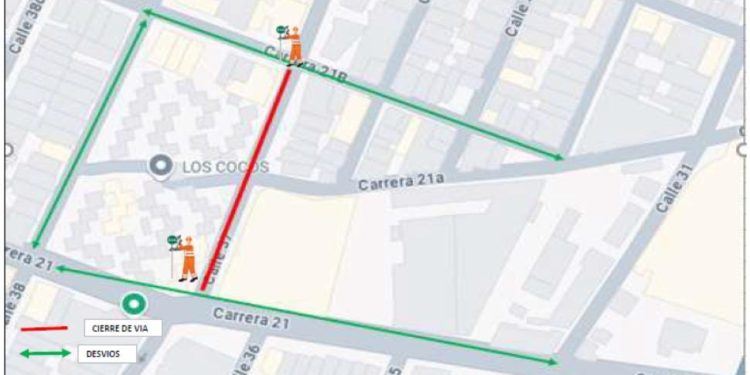 Cierre total de la calle 37 por construcción de muro en proyecto La Floresta