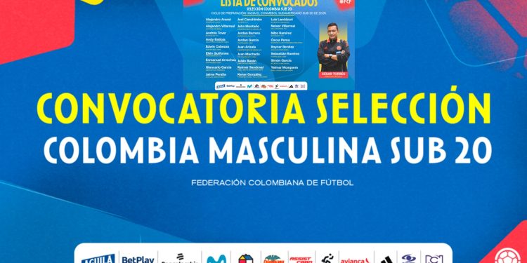 Convocatoria de la Selección Colombia Masculina Sub 20 para microciclo de trabajo – diciembre 2024