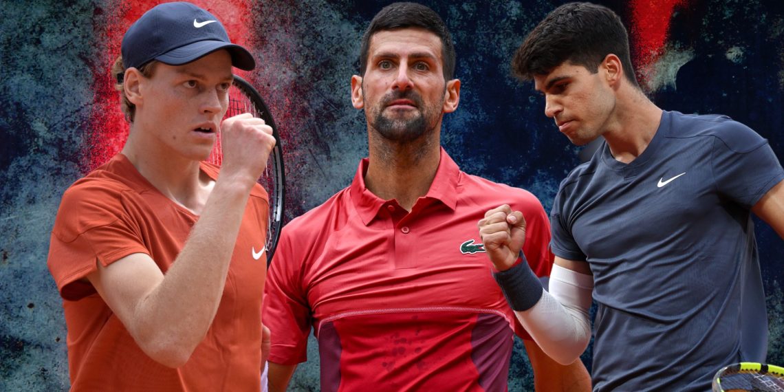 Alcaraz, Djokovic y Sinner lideran exhibición previa al Open de Australia 2025