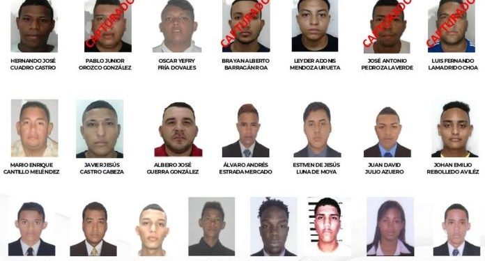 Policía revela el cartel de los delincuentes más buscados en Barranquilla y su área Metropolitana