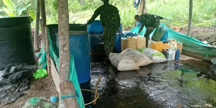 ¡Golpe al narcotráfico! Ejército Nacional desmantela laboratorio de pasta base de coca y semillero avaluados en más de 30 millones de pesos en Nariño