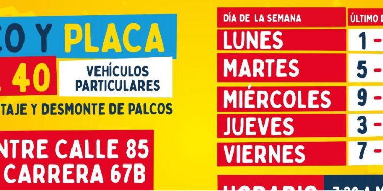 Pico y placa en la Vía 40 por montaje de palcos para el Carnaval