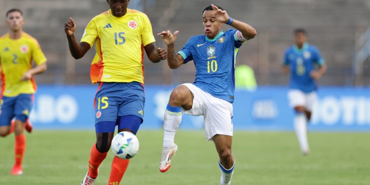 Brasil derrota a Colombia 1-0 con un gol de Iago en el Sudamericano Sub-20