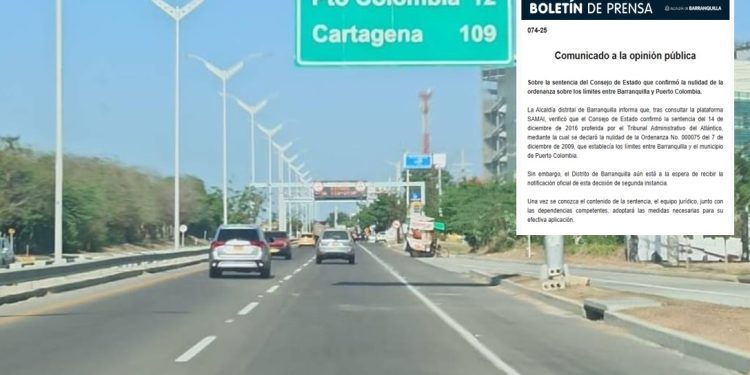 Barranquilla reafirma su posición tras confirmación del Consejo de Estado sobre límites con Puerto Colombia