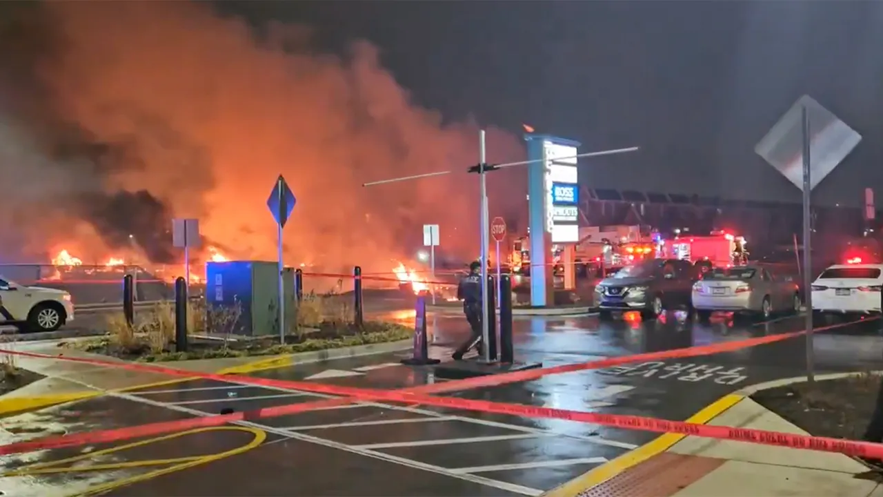 Avión médico se estrella cerca de un centro comercial en Filadelfia, dejando seis muertos y varias casas incendiadas 2 philly crash 1
