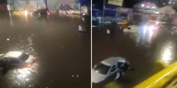 Inundaciones en Bogotá: Vehículos atrapados por intensas lluvias