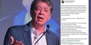 Bruce Mac Master acusa al gobierno de llevar al sistema de salud al colapso y advierte crisis inminente