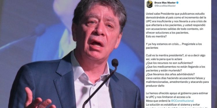 Bruce Mac Master acusa al gobierno de llevar al sistema de salud al colapso y advierte crisis inminente