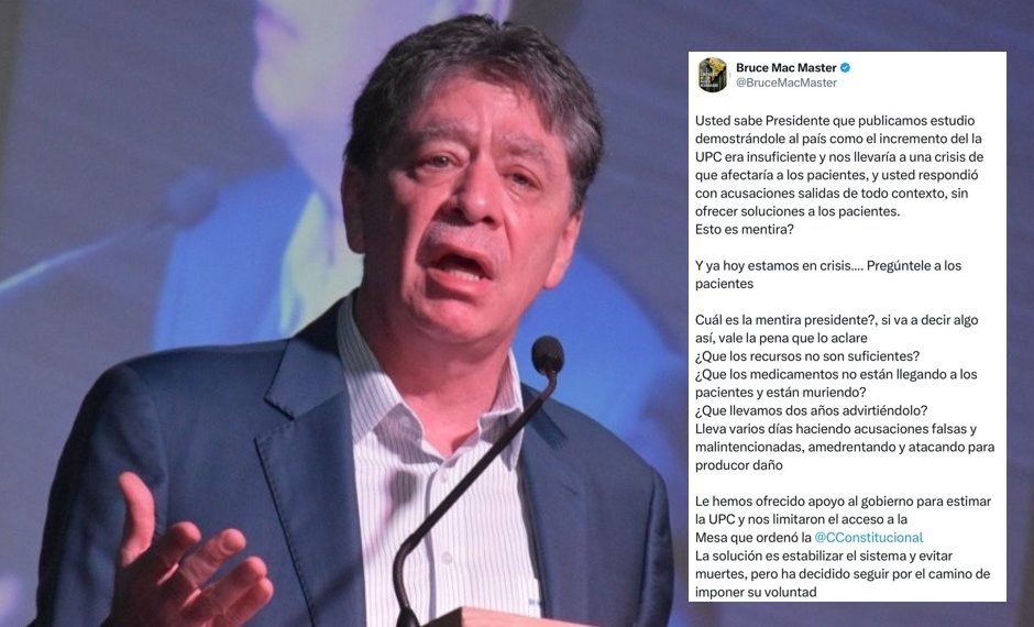 Bruce Mac Master acusa al gobierno de llevar al sistema de salud al colapso y advierte crisis inminente