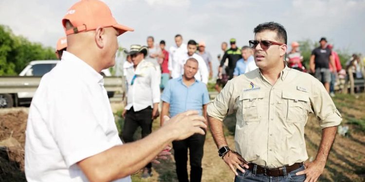 Santa Lucía arranca construccion de muro de proteccion para la mitigacion y control de inundaciones