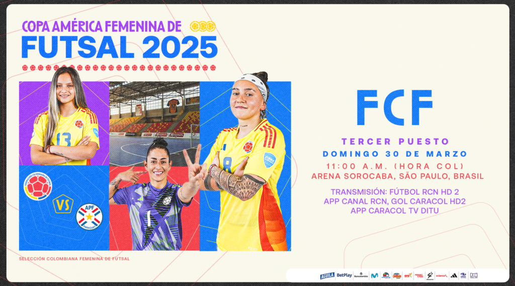 Hoy juega la Selección Colombia Femenina Mayores de Futsal frente a Paraguay  