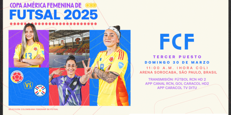 Hoy juega la Selección Colombia Femenina Mayores de Futsal frente a Paraguay