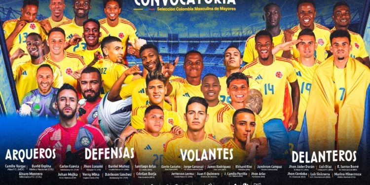 Colombia define convocados para enfrentar a Brasil y Paraguay en Eliminatorias