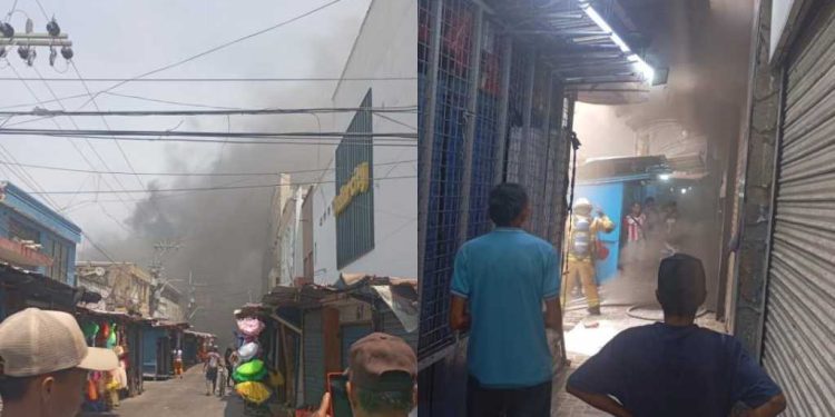 Incendio consumió una bodega en el Centro de Barranquilla; Bomberos controlan la emergencia