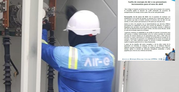 Air-e asegura estabilidad en la tarifa de energía para abril: sin aumento