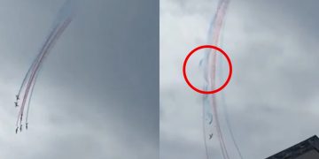 Se estrellaron dos aviones de la Patrulla de Francia en pleno vuelo