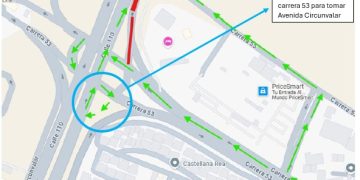 Desde el viernes 11 de abril, cierre total de la carrera 53 debajo del puente de la avenida Circunvalar, hasta la carrera 55
