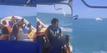 Lancha volcó con 17 turistas camino al Parque Tayrona, todos fueron rescatados con éxito
