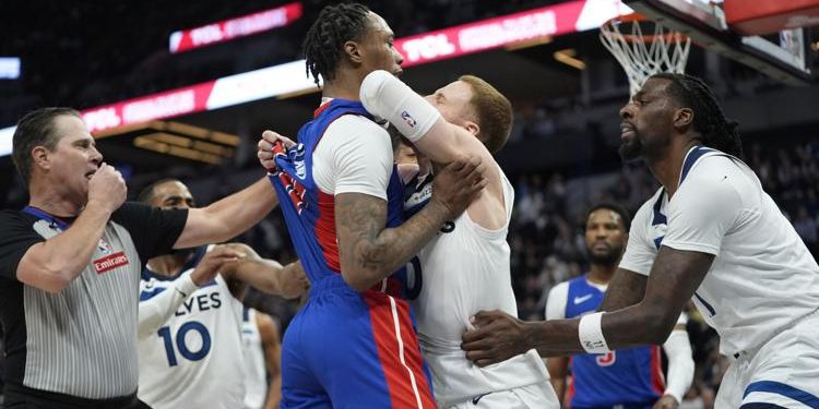 Sanciones y polémica tras la pelea entre Timberwolves – Pistons