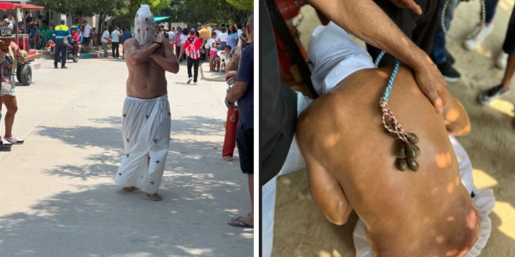 Flagelantes de Santo Tomás iniciaron así su vía de penitencia este Viernes Santo