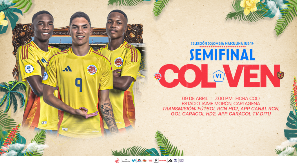 Hoy juega la Selección Colombia contra Venezuela en la semifinal del campeonato Sub-17