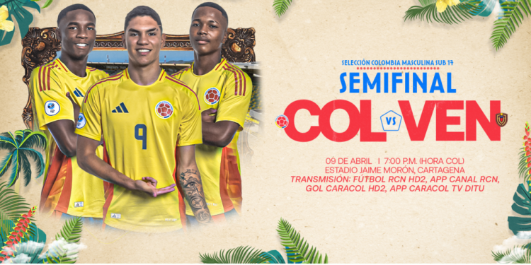 Hoy juega la Selección Colombia contra Venezuela en la semifinal del campeonato Sub-17