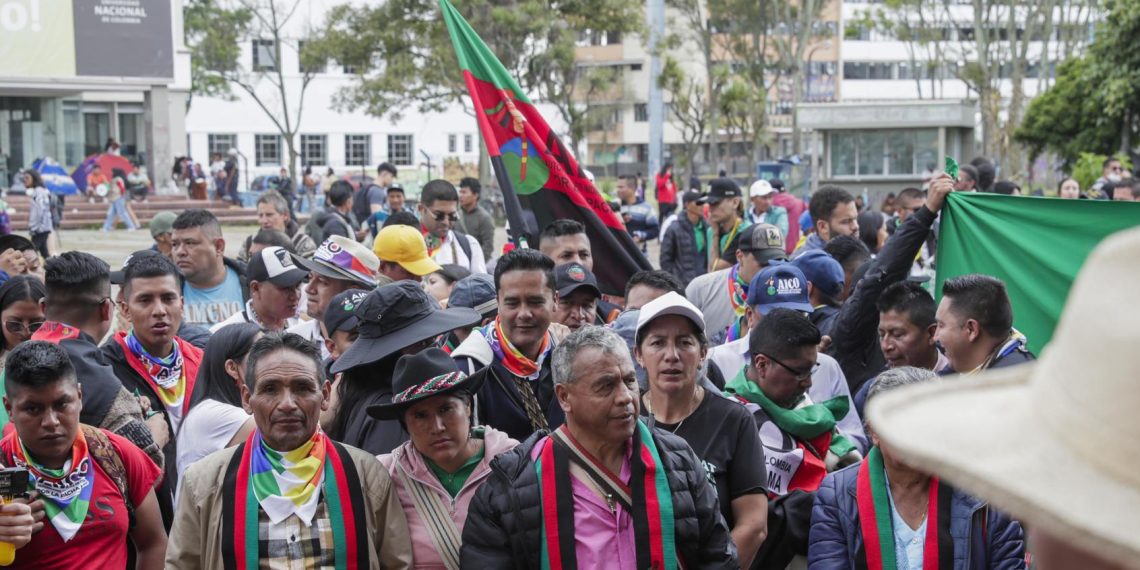 Miles de indígenas ocuparon la Universidad Nacional a la espera del 1 de mayo