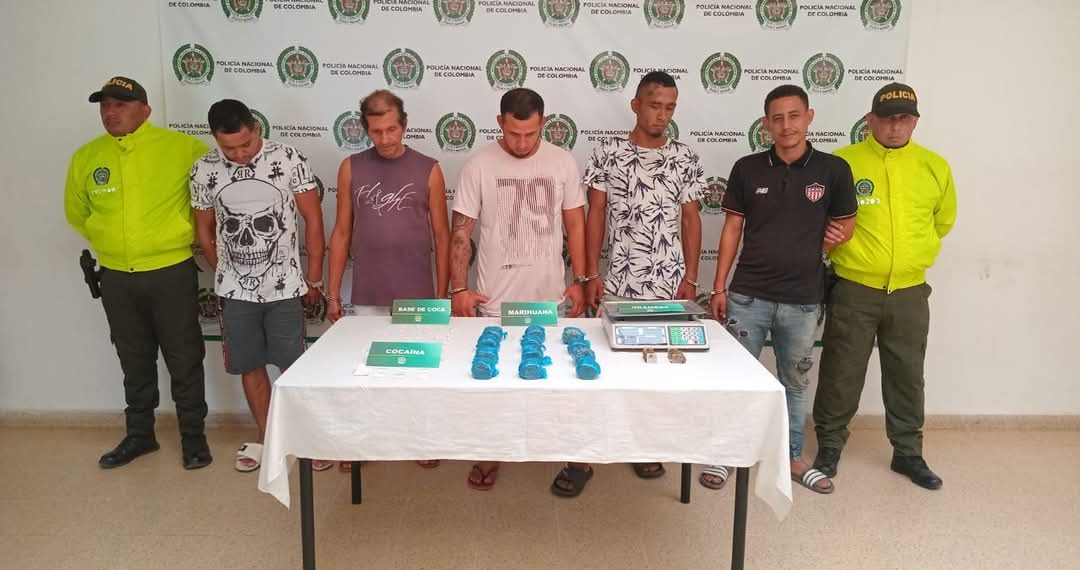 Operativos en Sabanagrande: Policía captura a cinco personas por tráfico de estupefacientes y desmantela expendios en la región