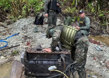Destruida maquinaria amarilla empleada para la explotación ilícita de yacimientos mineros en el Valle del Cauca