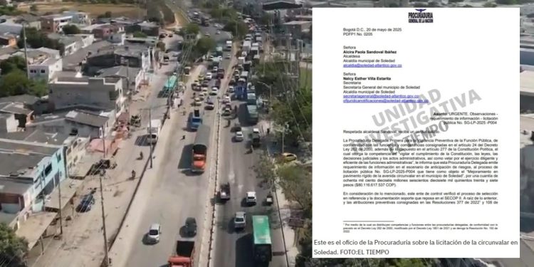 Procuraduría frena licitación millonaria en Soledad por presuntas omisiones técnicas