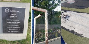 Indignación por el mal estado del parque en el barrio Lipaya: niños juegan entre escombros y peligro