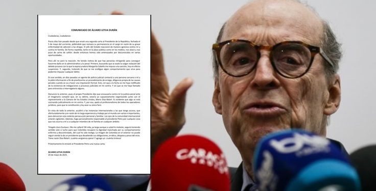 Álvaro Leyva Durán denuncia persecución política y responsabiliza a Petro por su seguridad y la de su familia